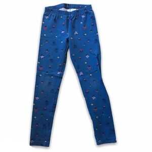 Hanna Andersson Size 130 (6-7) Floral Blue Leggings
